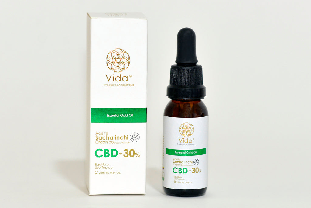 Vida Day Oil 30% with CBD and Organic Sacha Inchi in Amber Glass Bottle – Vida Ancestral Products